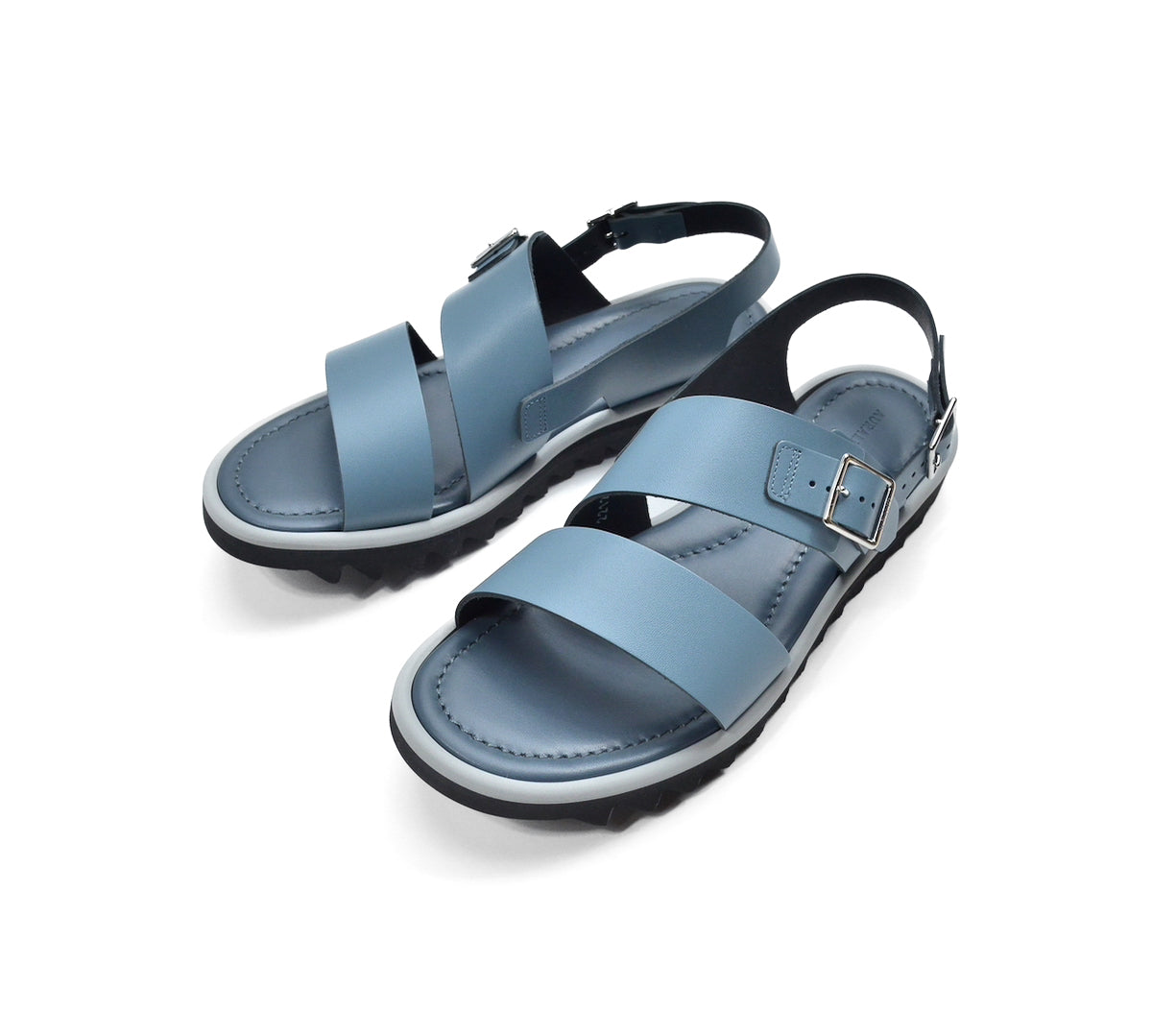 AURALEE 「LEATHER BELT SANDALS MADE BY FOOT THE COACHER / BLUE