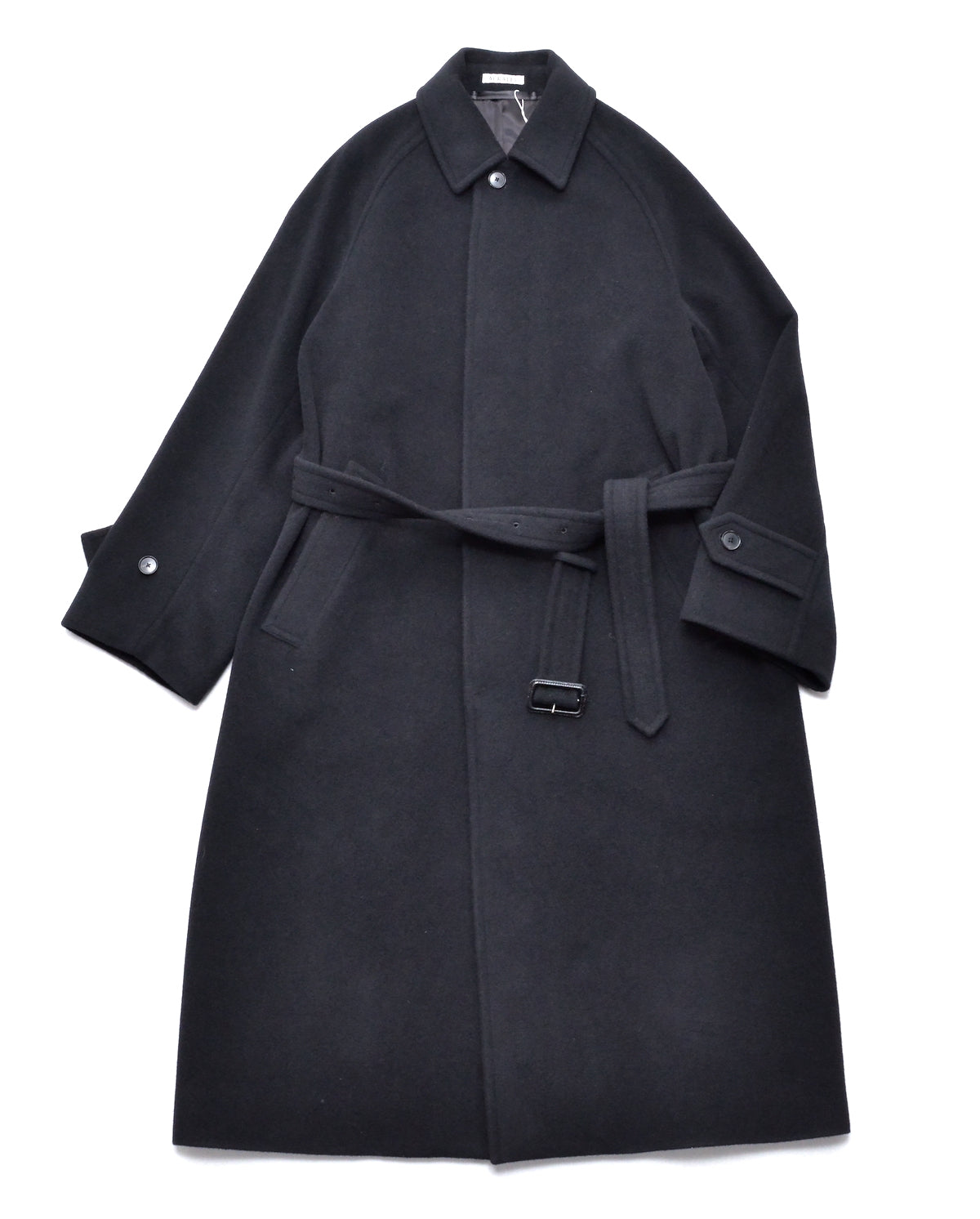 AURALEE 「 CASHMERE WOOL MOSSER SOUTIEN COLLAR COAT / BLACK ...