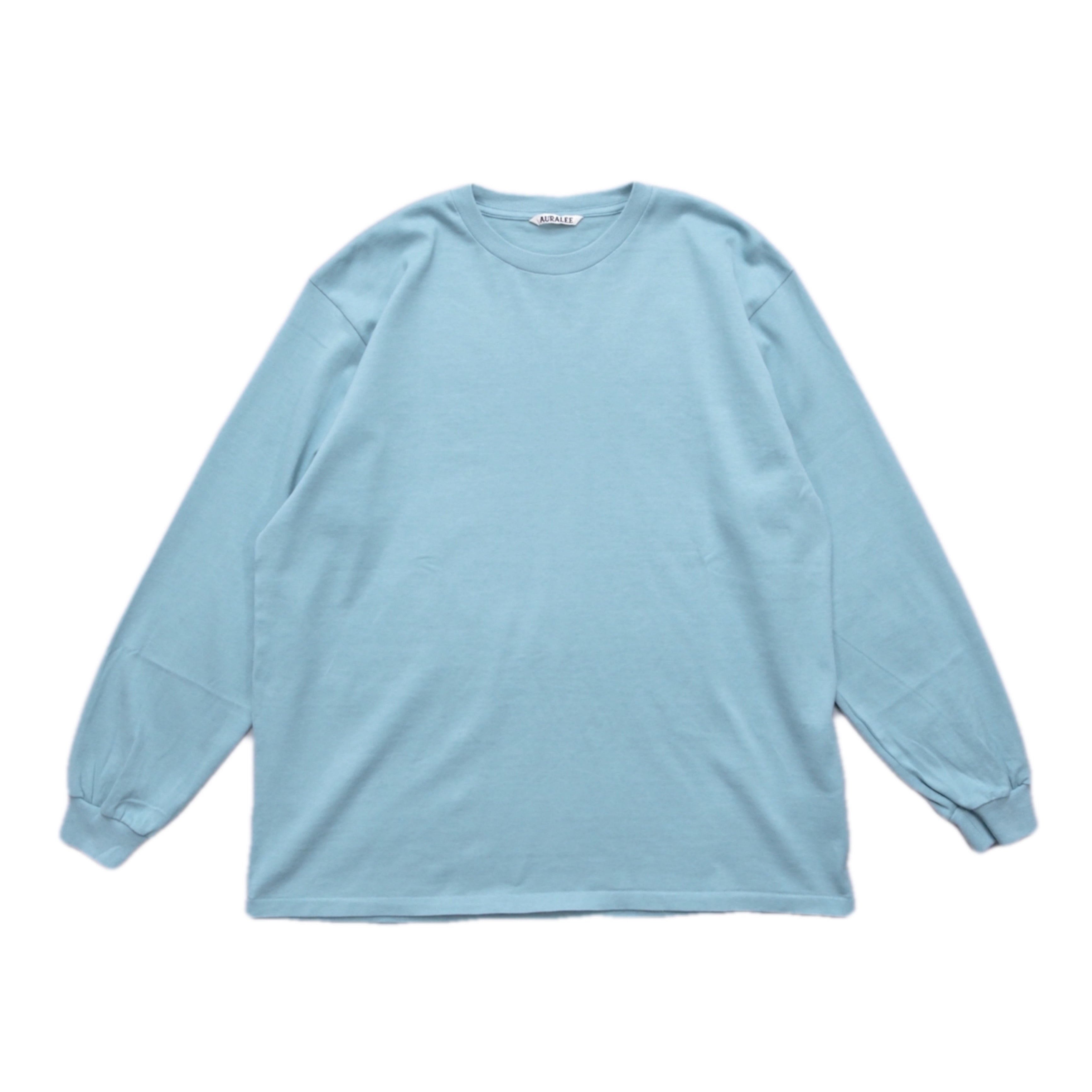 AURALEE 「LUSTER PLATING L/S TEE / TURQUOISE BLUE」