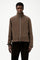 OUR LEGACY 「SHRUNKEN FULLZIP POLO BROWN SPARSE BUCKLE WEAVE」