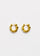 All Blues「Round earring medium Carved  24k Gold Vermeil(Single)」