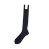 AURALEE「GIZA COTTON RIB HIGH SOCKS / BLACK」