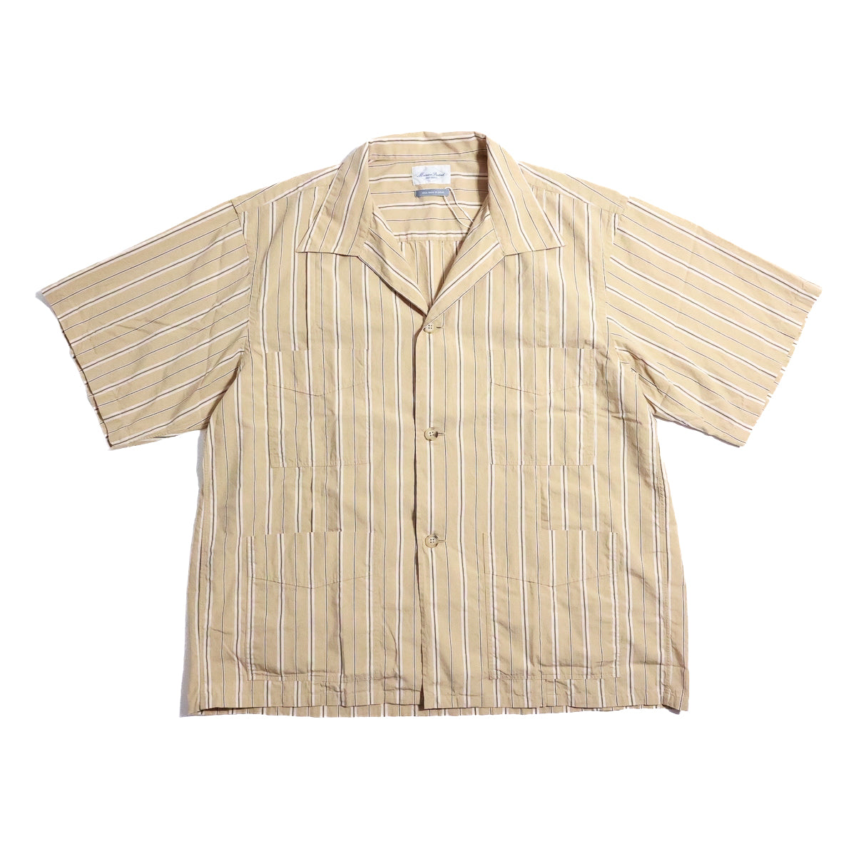 marvin pontiak shirt makers ストライプ　比翼シャツ Marvine Pontiak Shirt Makers(マーヴィンポンティアックシャツ