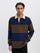 ANOTHER ASPECT「ANOTHER RUGBY POLO 1.0 NAVY BROWN STRIPE」
