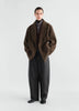LEMAIRE 「SHORT DB COAT IN FELTED WOOL ALPACA MUD」