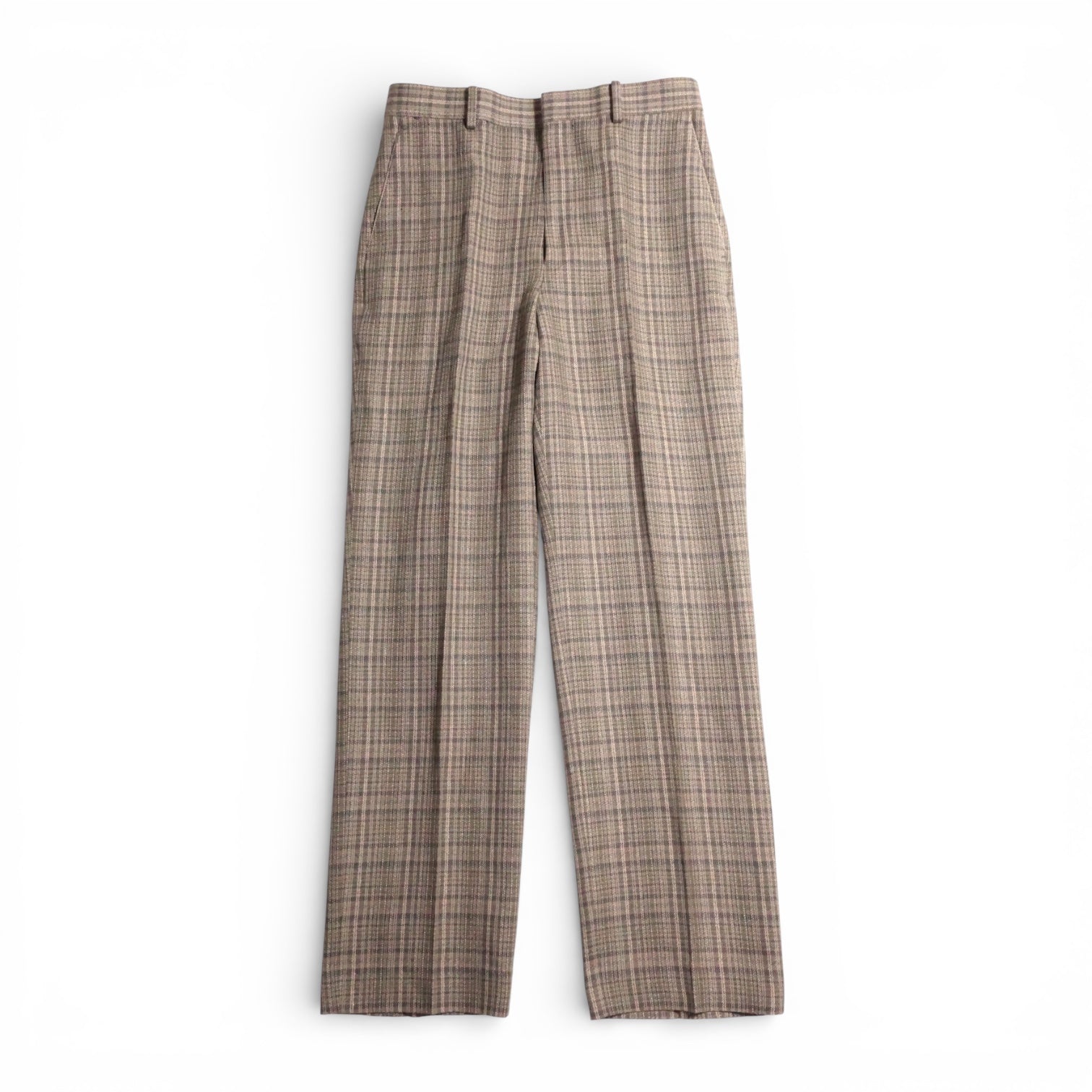AURALEE 「SILK LINEN NEP CHECK SLACKS / DARK BROWN CHECK」 – SISTER
