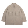 AURALEE 「WOOL MAX CANVAS BLOUSON / TOP GRAY BEIGE」