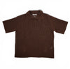 AURALEE 「TUSSAH SILK COTTON MESH KNIT SKIPPER POLO /  BROWN」