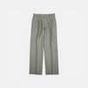 AURALEE 「BLUEFACED WOOL TWO-TUCK SLACKS / KHAKI GRAY STRIPE」