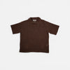 AURALEE 「TUSSAH SILK COTTON MESH KNIT SKIPPER POLO /  BROWN」