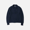 AURALEE 「BABY SURI ALPACA SHEER KNIT SKIPPER POLO / NAVY」