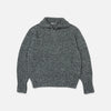 AURALEE「LOW-GAUGE HOMESPUN TWEED KNIT ZIP TURTLE / TOP CHARCOAL」