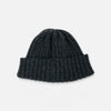 crepuscule 「WOOL RIB KNIT CAP - BLACK」