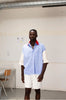 CAMIEL FORTGENS 「 11.11.11 RESEARCH DOUBLE COLLAR SHORT SLEEVE SHIRT CANVAS/COTTON 」